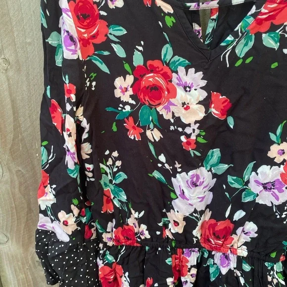 Girls Abercrombie and Fitch Floral Faux Wrap Dress Mixed Print 13/14 - Picture 4 of 4